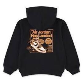 Sudadera Capucha Niños Jordan Negro/Estampado Nja