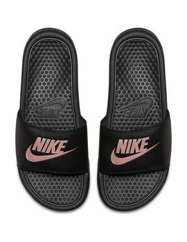 Chancla  Mujer Nike Benassi Negro-Bronce