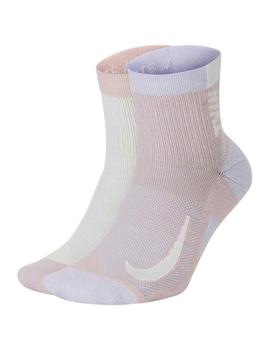 Calcetines Nike Multiplier Ankle Rosa