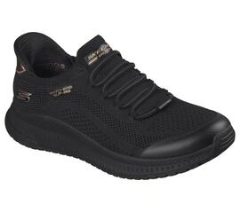 Zapatilla para Mujer Skechers bob squad 4 Negro