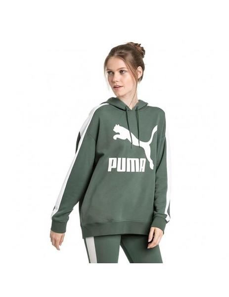 Sudadera Mujer Puma Classic Logo Laurel Verde