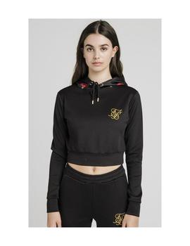 Sudadera Mujer SikSilk Majestic Cropped Negro