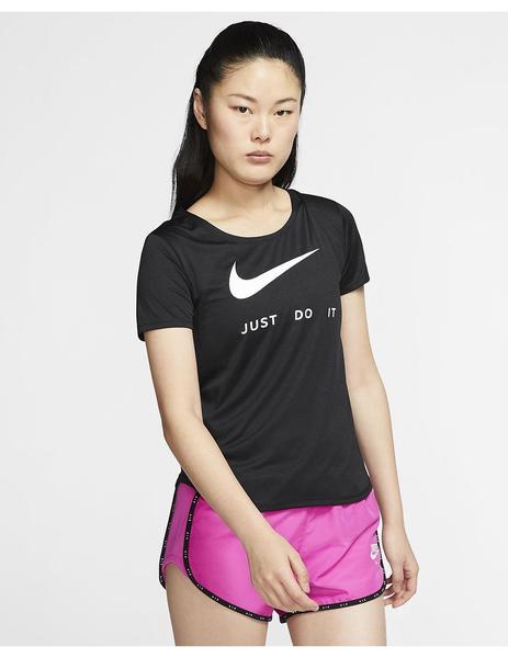 Especificado representante Absolutamente Camiseta Running Mujer Nike Dry Negro