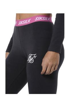 Leggings Mujer Siksilk Elastic Waist Negro