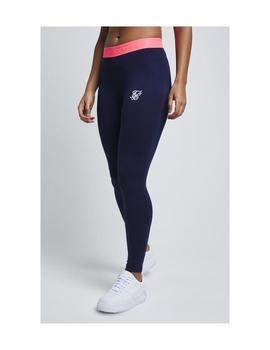 Leggings Mujer SikSilk Neon Tape Azul Coral