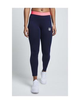 Leggings Mujer SikSilk Neon Tape Azul Coral