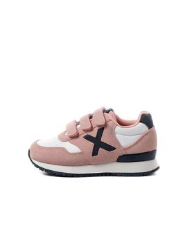 Zapatilla Munich Dash Kid Velcro Rosa