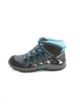 Bota Trekking Junior Salomon Xa Pro Mid Wp Gris