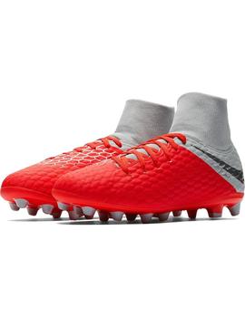 Bota Fútbol Junior Nike Hypervenom 3 Rojo