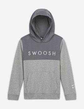 Sudadera Niño Nike Nsw Swoosh Gris