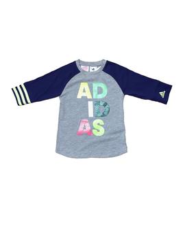 Camiseta Infantil Adidas  M/L LG Azul