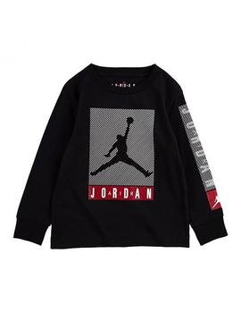 Camiseta Manda Larga Junior Jordan Blinds LS Negro