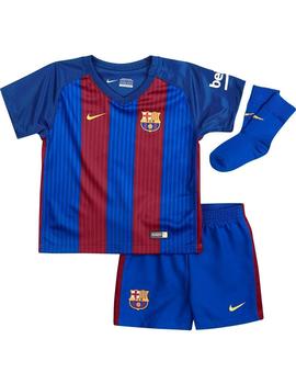 Equipación Bebé Fútbol F.C. Barcelona Azul