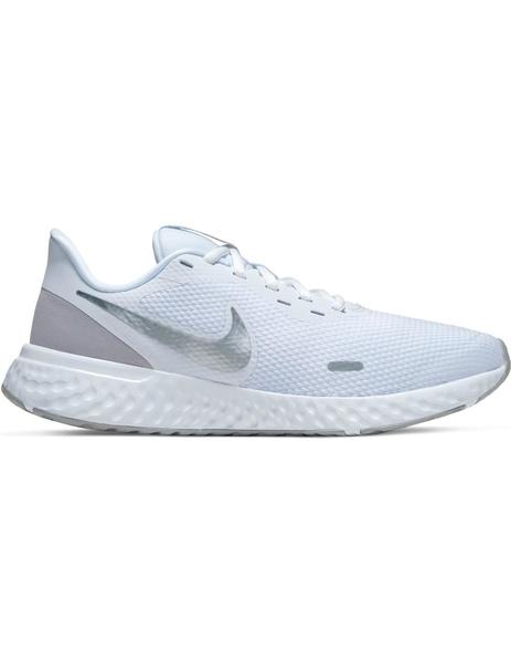 anchura conversión Manifiesto Zapatilla Running Mujer Nike Revolution 5 Blanco plata