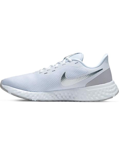 Devorar consenso Resbaladizo Zapatilla Running Mujer Nike Revolution 5 Blanco plata