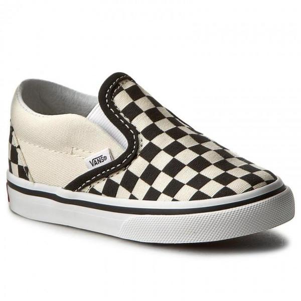 Zapatillas Vans Slip Beige/Negro/Cuadros