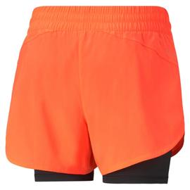 Short Running Mujer Puma 2 en 1 Favorite 8cm Naranja