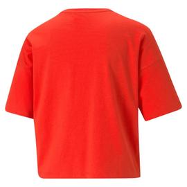 Camiseta Mujer Puma Cropped Logo Rojo
