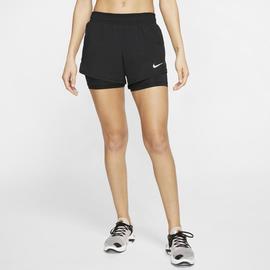 Pantalón Corto Running  Mujer Nike 10K 2-In1 NEGRO