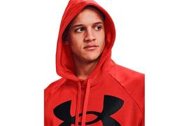 SUDADERA UNDER ARMOUR RIVAL FLEECE BIG LOGO ROJA