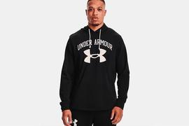 SUDADERA UNDER ARMOUR RIVAL TERRY BIG LOGO NEGRA