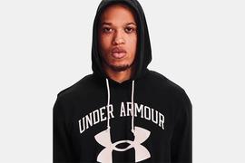 SUDADERA UNDER ARMOUR RIVAL TERRY BIG LOGO NEGRA