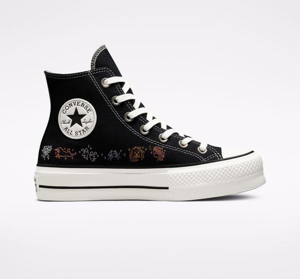 Converse all star hi negras mujer sale