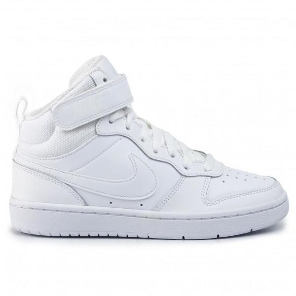 Prisión Abandonado periodista Zapatilla Junior Nike Court Borought mid 2 blanco