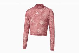 Camiseta Mujer  Puma AOP Mesh LS   Rosa