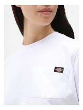 Camiseta Crop Mujer Dickies SS Portedale   Blanco
