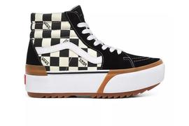 Zapatilla Mujer Vans SK8 HI STACKED CHECKERBOARD NEGRO