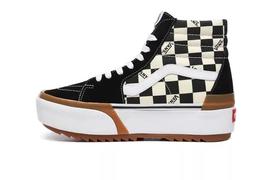 Zapatilla Mujer Vans SK8 HI STACKED CHECKERBOARD NEGRO