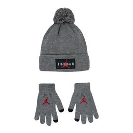 Set Gorro-Guantes Niños Jordan Jan HBR Gris/Rojo