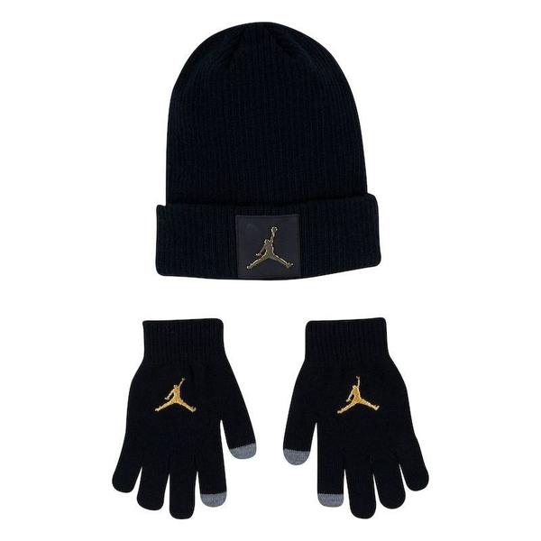 Set Gorro-Guantes Jumpman Gris/Dorado